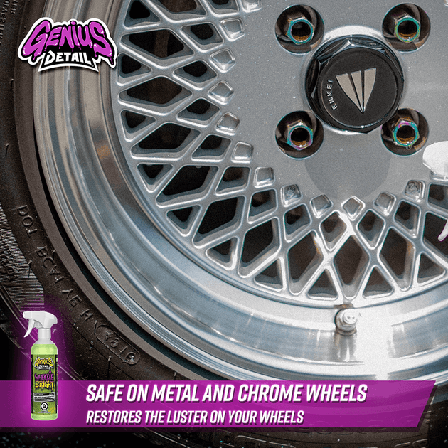 Safe on metal and chrome wheels - restores the luster on your wheels