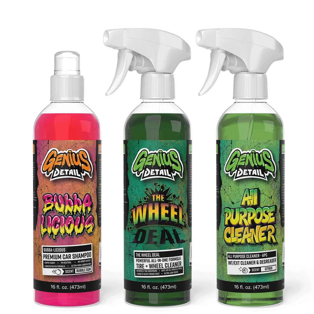 Premium Car Cleaning Bundle - With Bubba-licious, The Wheel Deal, All Purpose Cleaner - 16oz (473ml)