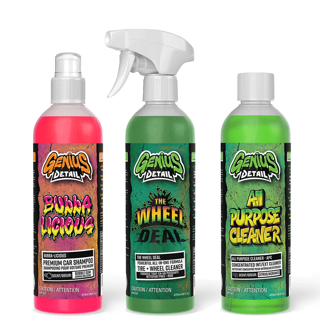 Complete Car Detailing Kit – Rim Cleaner, Shampoo, Glass Cleaner, Microfiber & More